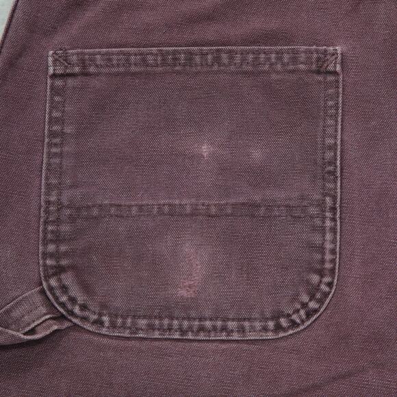 RARE Vintage Carhartt B24 BRG Burgundy Purple Carpenter Shorts 34x7.35 - Picture 3 of 12
